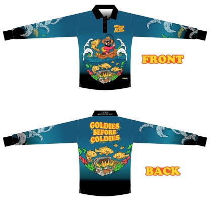 "Goldies Before Coldies" Fishing Shirt - Image 5