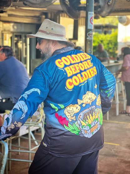 "Goldies Before Coldies" Fishing Shirt - Image 3