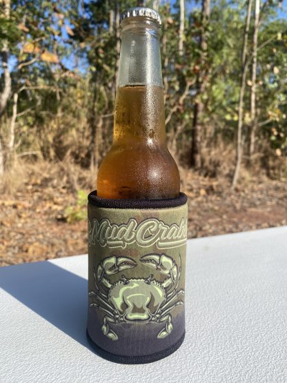 "Gulf Mud Crabbers" GREEN Stubby Holder - Image 2