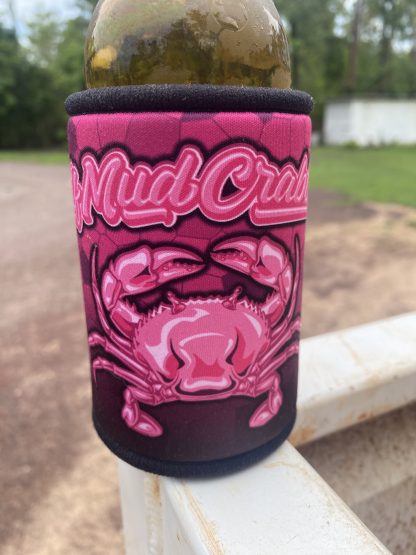 "Gulf Mud Crabbers" PINK Stubby Holder