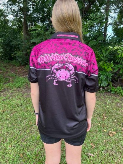"Gulf Mud Crabbers" Polo (Pink - Short Sleeve) - Image 6
