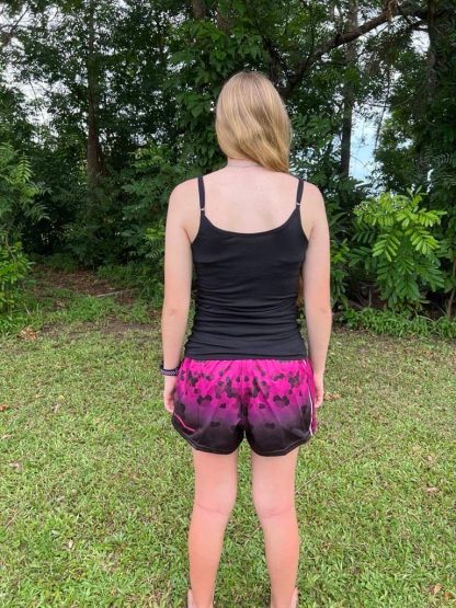 "Gulf Mud Crabbers" Footy Shorts (Pink/Blue) - Image 5