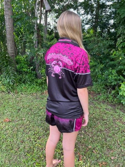 "Gulf Mud Crabbers" Polo (Pink - Short Sleeve) - Image 4
