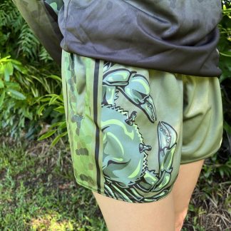 "Gulf Mud Crabbers" Footy Shorts (Green)