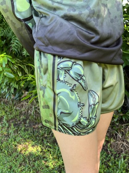 "Gulf Mud Crabbers" Footy Shorts (Green)