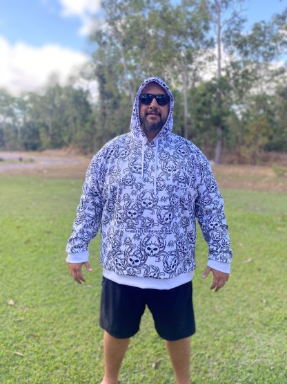 "Mud Crab Fever" Hoodie (White) - Image 4