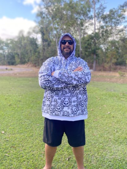 "Mud Crab Fever" Hoodie (White) - Image 5