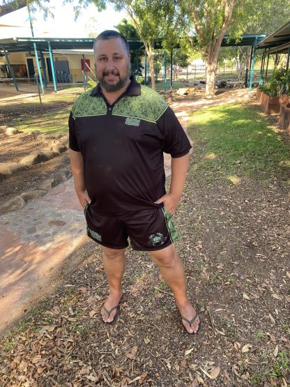 "Gulf Mud Crabbers" Footy Shorts (Black)